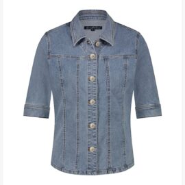 RED BUTTON-SRB4453-BLEACH DENIM